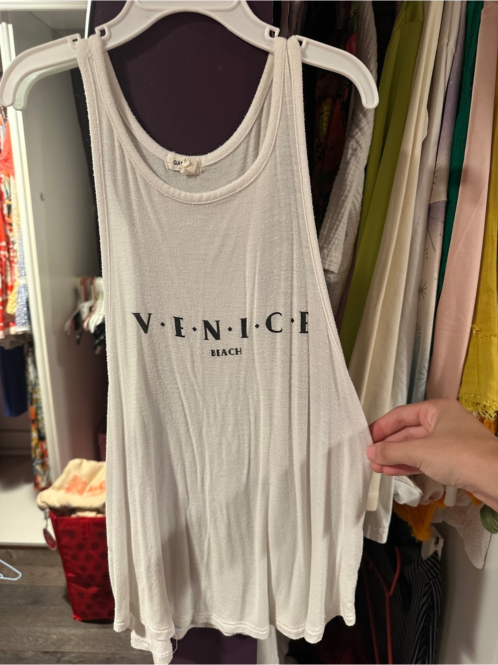 Garage White 'Venice Beach' Graphic Tank Top